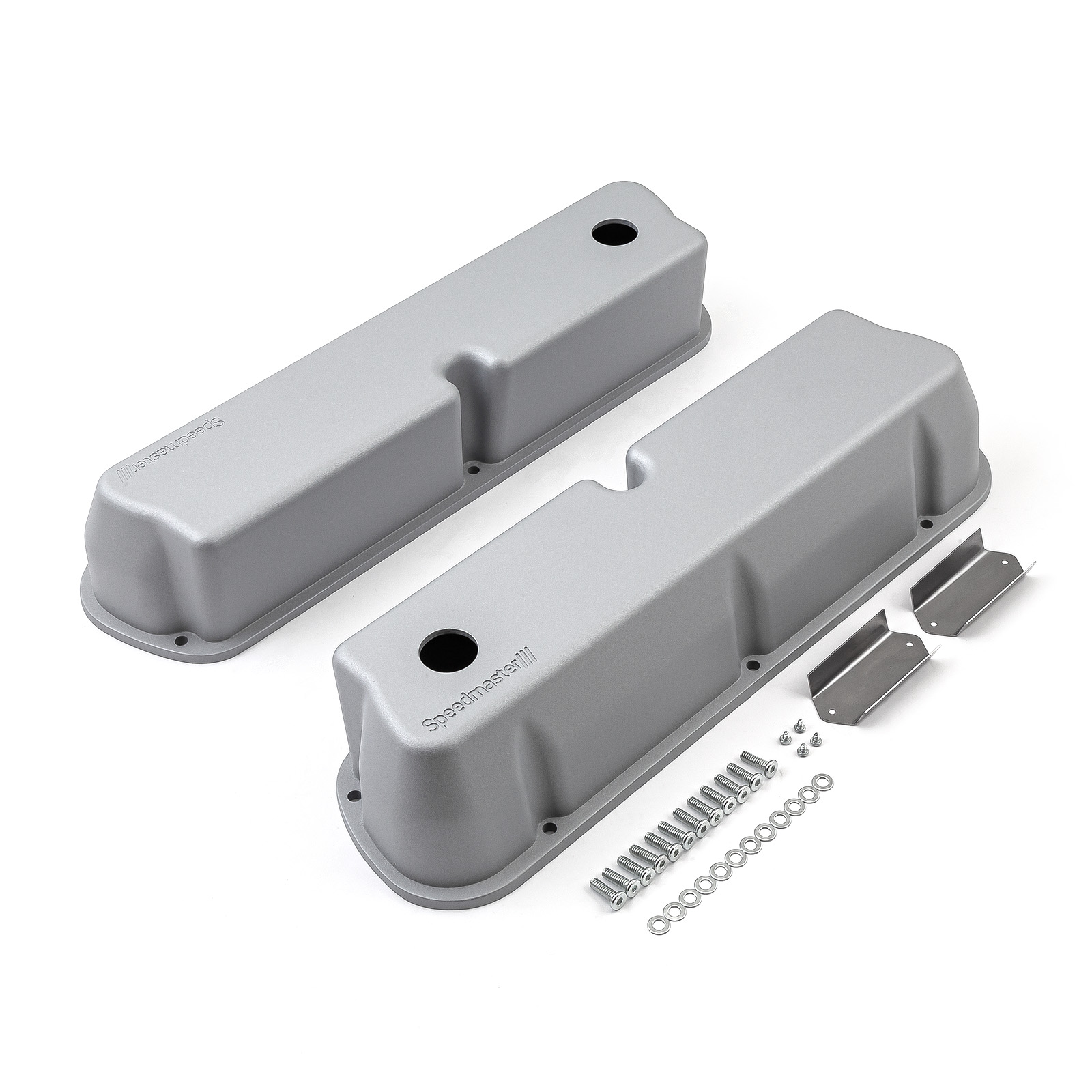 Ford SB 289 302 351 Windsor Aluminum Valve Covers [Silver]
