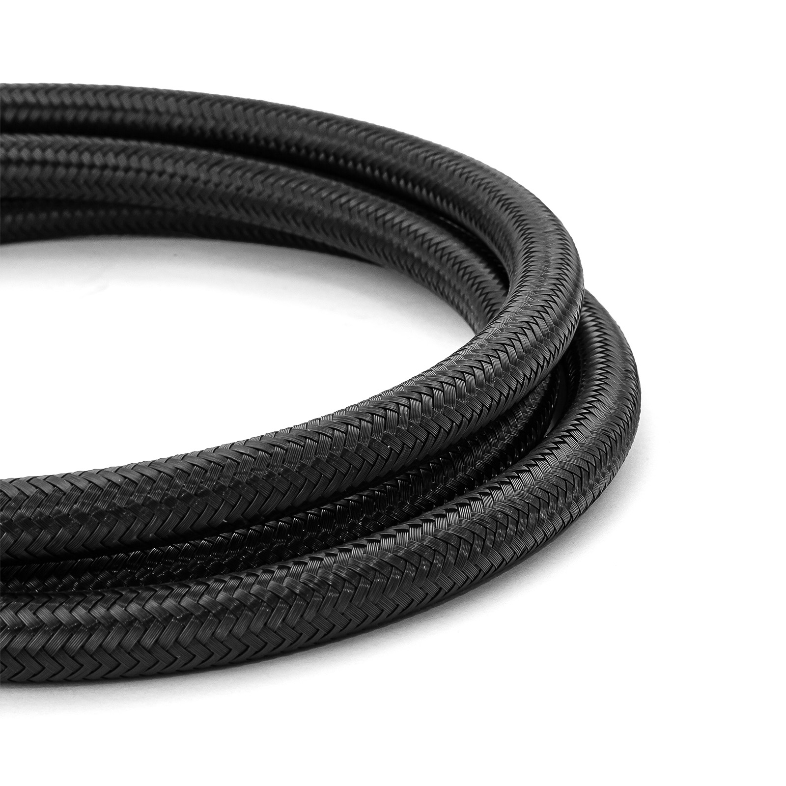 Speedmaster® 1-339-008-05 -6 AN Braided Black Nylon Hose Line [20 ft. Length]
