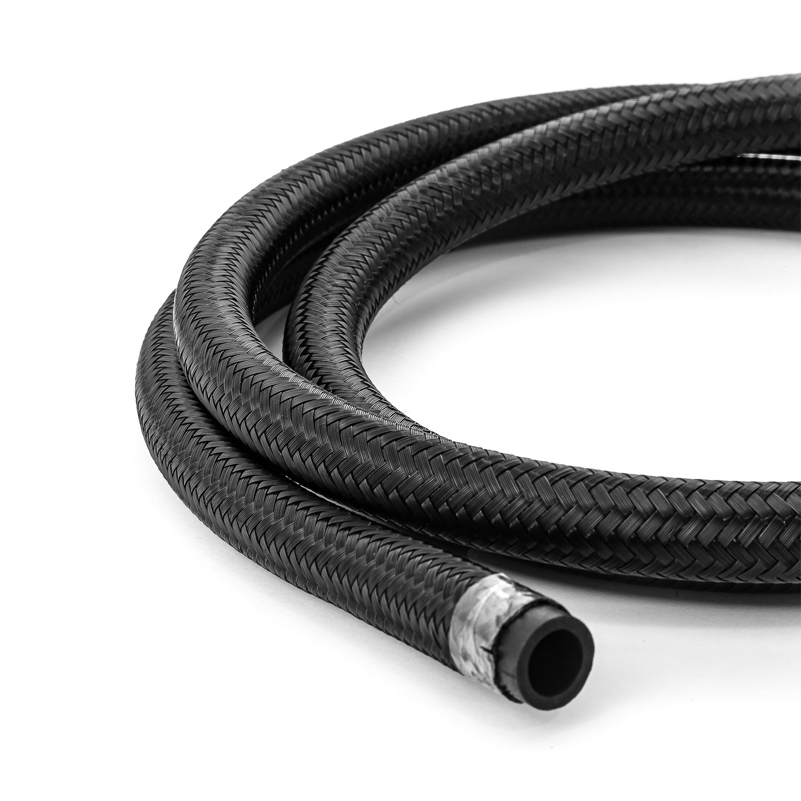 Speedmaster® 1-339-009-05 -8 AN Braided Black Nylon Hose Line [20 ft. Length]