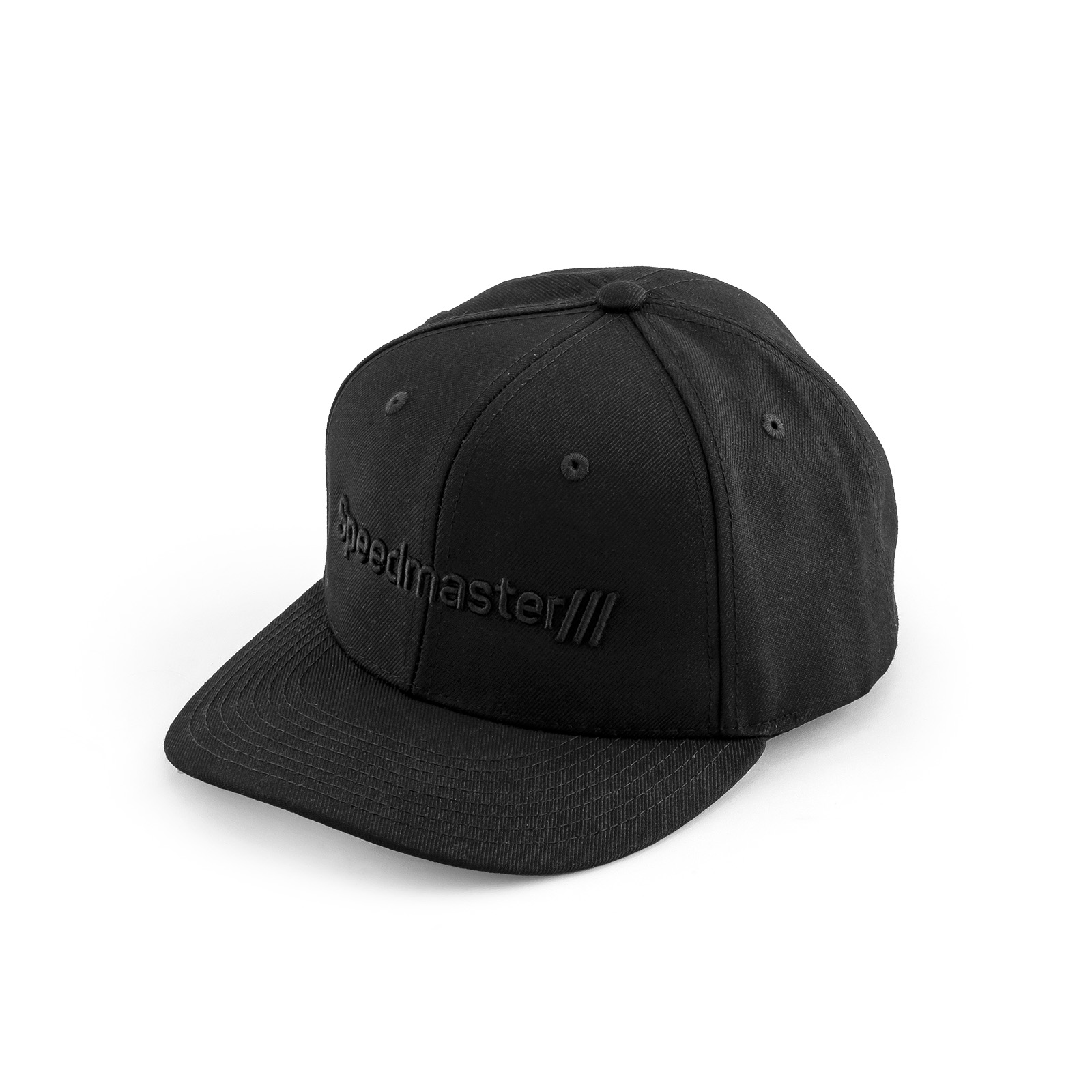 Speedmaster 6 Panel Snapback Cap [Black Logo]